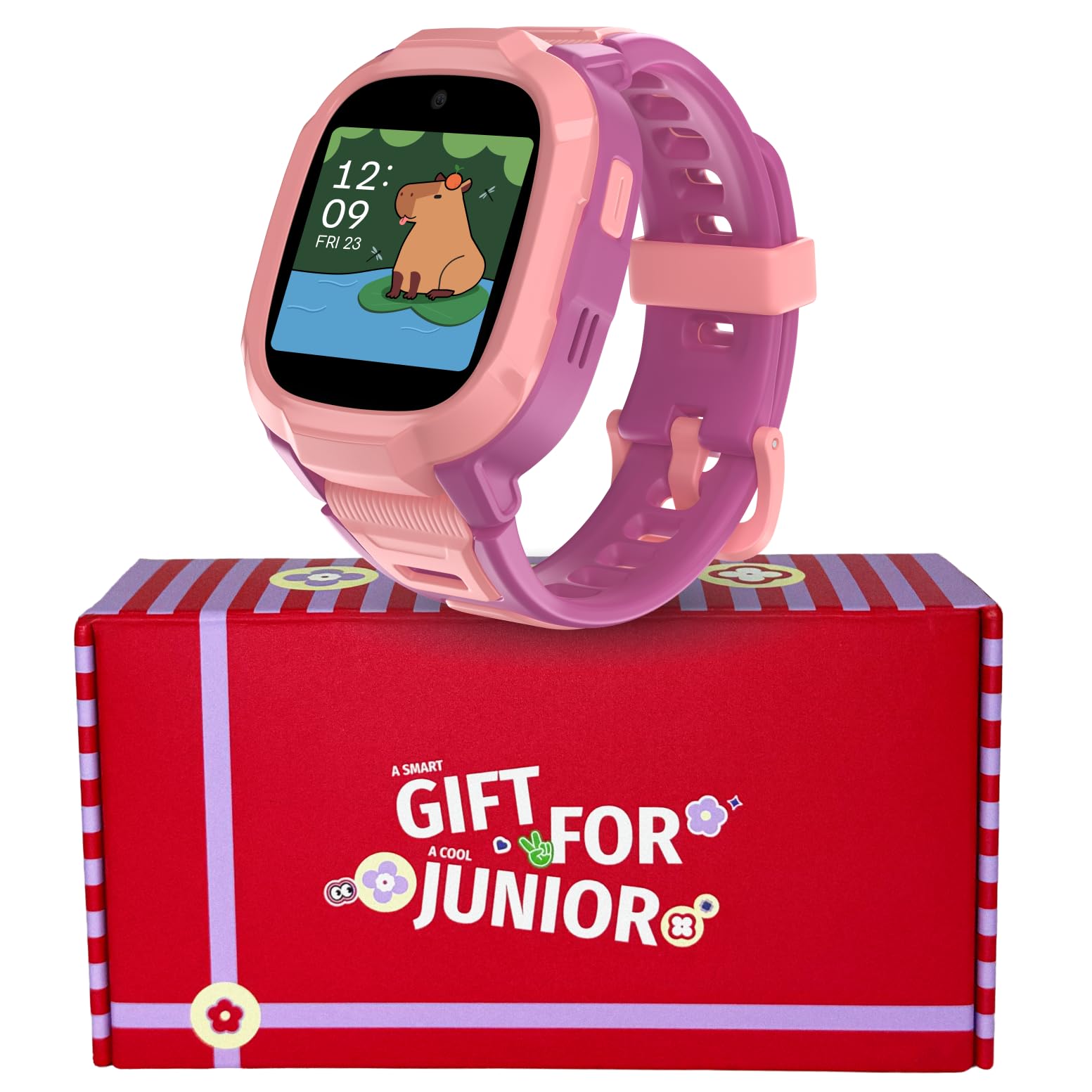 Noise Junior Explorer 2 Rakhi Delight Gift Box - Smart Watch for Kids with 4G SIM Compatibility, 2-Way Video & Voice Calling, Geofencing, Real-Time Location Monitoring via Google Maps Power Pixel discount deal