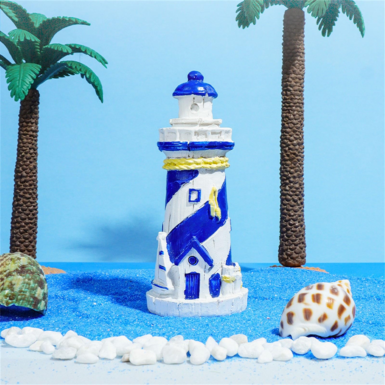Acquari Castelli Artificiali Faro Simulazione Paesaggio Grande Figurine FishTank Paesaggistica Serbatoi di pesce Resine Ornamenti Acquario