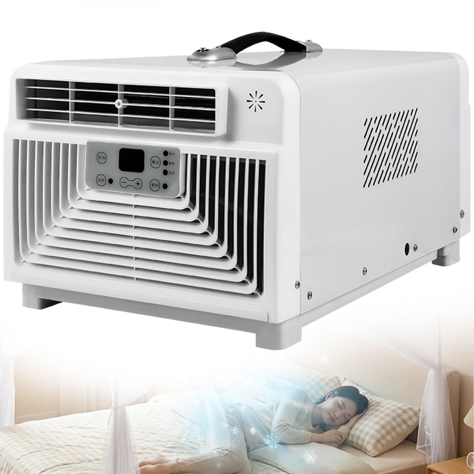 Senodon One Color Portable Air Conditioner With Premium Compressor – 3400 Btu, Lowers Temp 18°F In 5 Min, 60°F–88°F Thermostat, Auto-Evaporation No-Drain Small Ac Unit For Camping, Tent, Rv