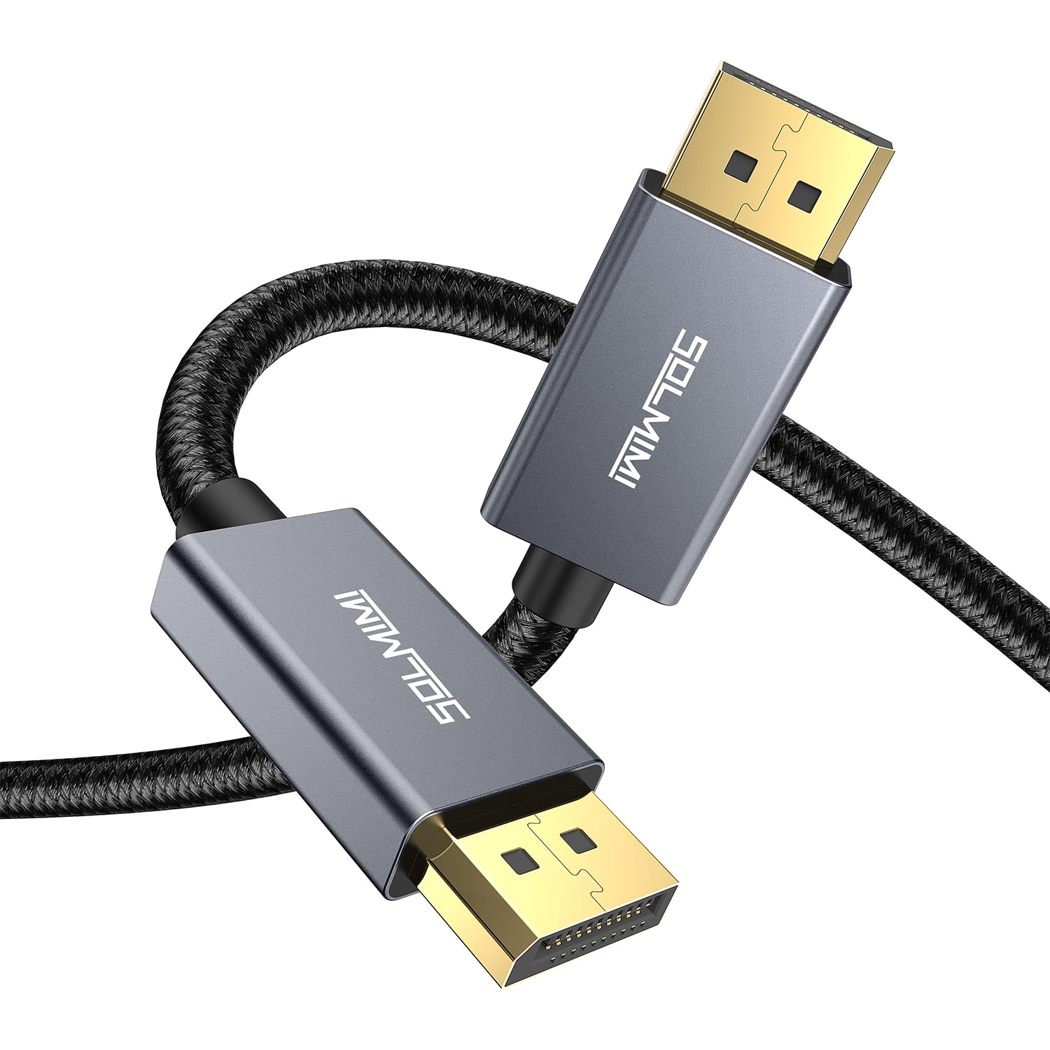 Kabel 8K DisplayPort 1.4 (32,4 Gbps), 8K 60 Hz, 4K 144 Hz, 2K 240 Hz, DP 1.4 kabel z nylonowym oplotem obsługuje G-Sync, FreeSync, HDCP 2.2, DSC 1.2 do monitora, komputera, karty graficznej