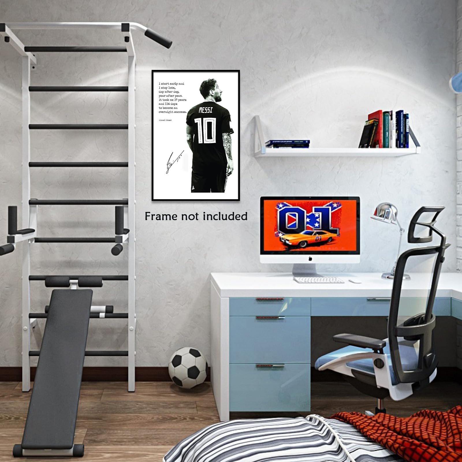 Living Room Jersey Home Decor Messi Jersey Football Superstar