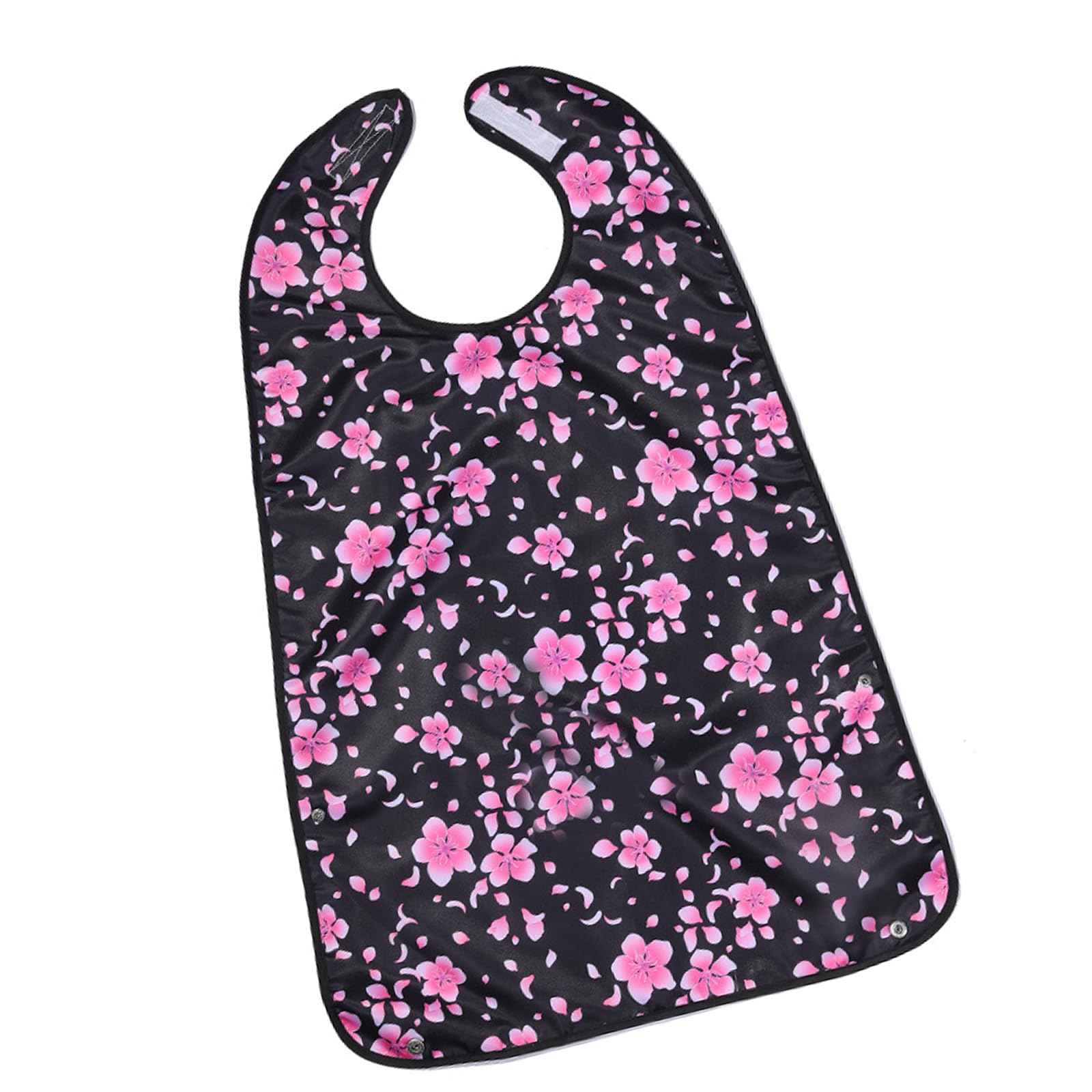 Jazuaiao Elderly Adult Bib Scarf for Elderly Dining Use with and Waterproof Fabric Flower Bib