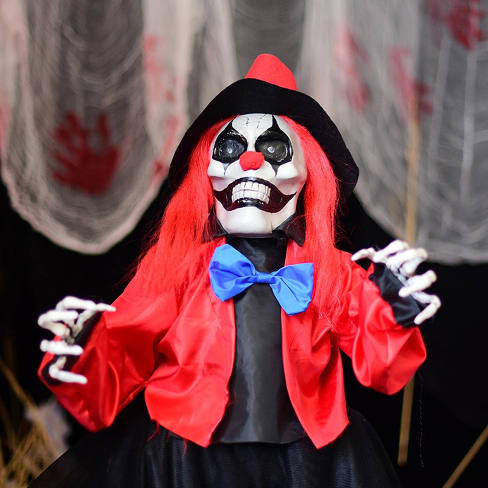 ハロウィン 飾り お店 お化け屋敷 ピエロ おもちゃ ホラー人形 赤い服のピエロ Amazon.co.jp: YYDS ハロウィン飾り 怖い ピエロ ホラー ピエロ