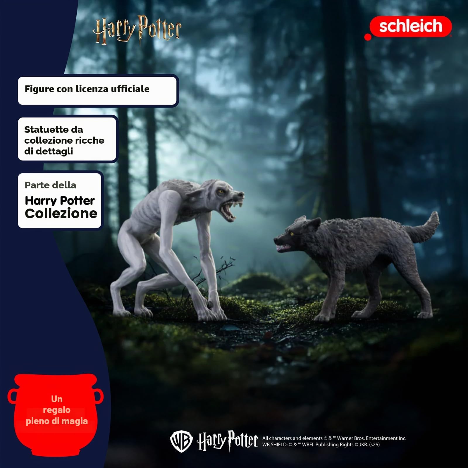 schleich Harry Potter | Lupo Mannaro vs. Animagus 14906 | Figura di Lupo Mannaro con Braccia mobili | Figure da Collezione o Decorazione | Idea Regalo per Bambini e Fan | Set da 2 Pezzi | dai 6 Anni