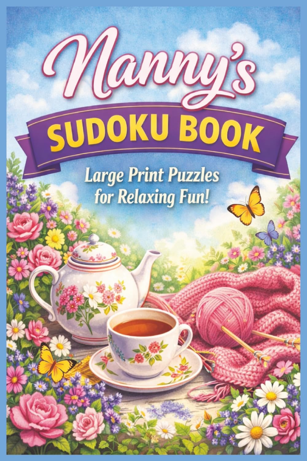 Nanny's Sudoku Book: Large Print, Nan, Nanny, Grandmother, Brain teaser, Number puzzle, Birthday, Christmas, Gift, Stocking Stuffer, 50 puzzles, Easy Difficulty, Paperback