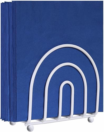 Blue Donuts White Arc Collection Servilleteros - Servilleteros para mesas, moderno servilletero, servilleteros de mesa de comedor para cocina,