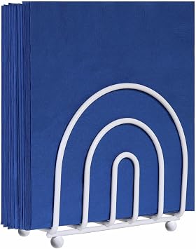 Blue Donuts White Arc Collection Napkin Holder Napkin Holders for Tables, Modern Napkins Holder, Dining Table Napkin Holders for Kitchen,