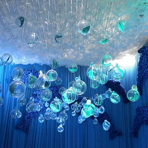Miniatura 7 de Kingrol Paquete de 20 bolas rellenables de plástico transparente de 4 pulgadas, para Navidad, boda, fiesta, decoración del hogar