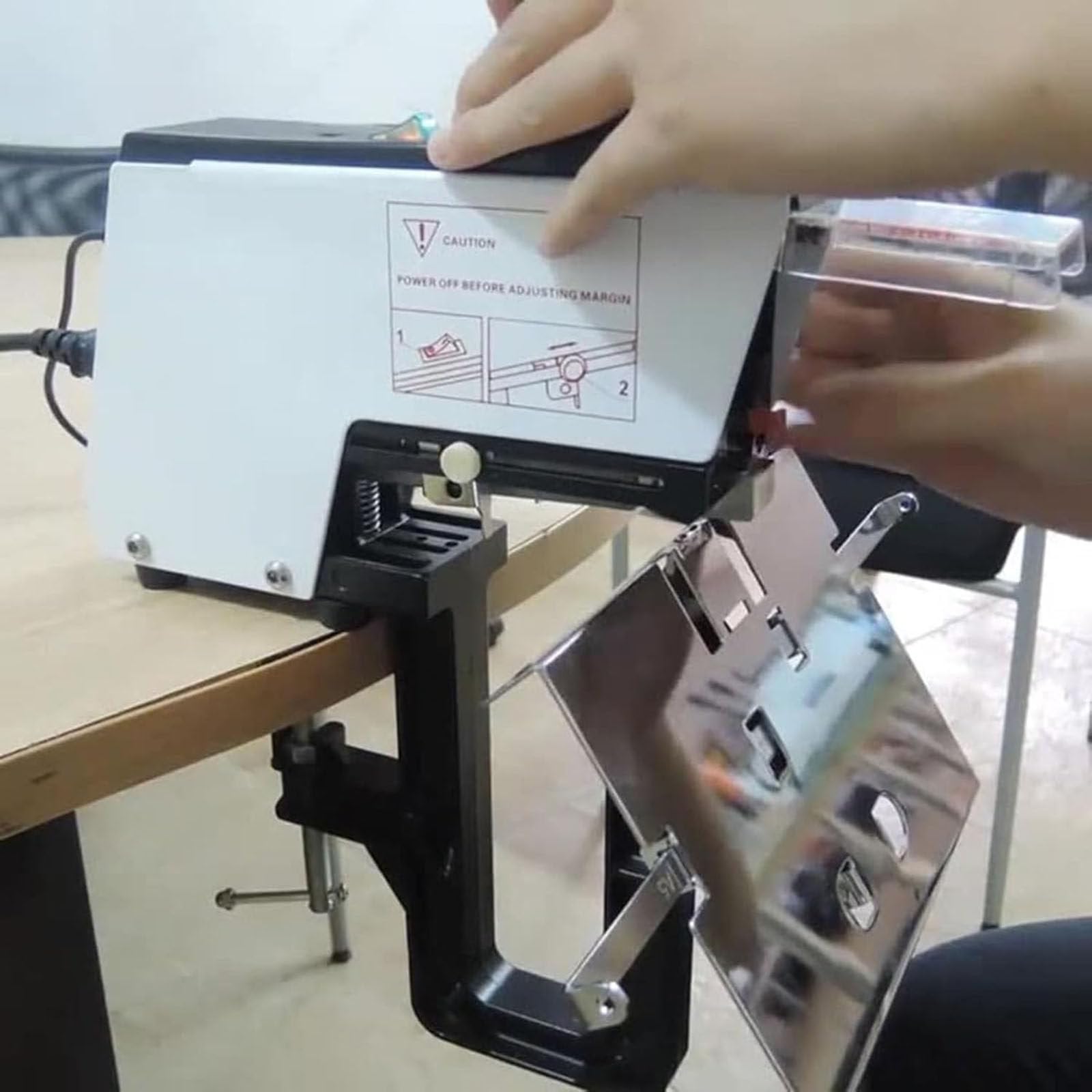 Cucitrice elettrica da Tavolo, rilegatrice per impieghi gravosi | Automatica per Auto 2-50 Fogli per Cucitrice Elettrica Piatta E per Sella,con pedale