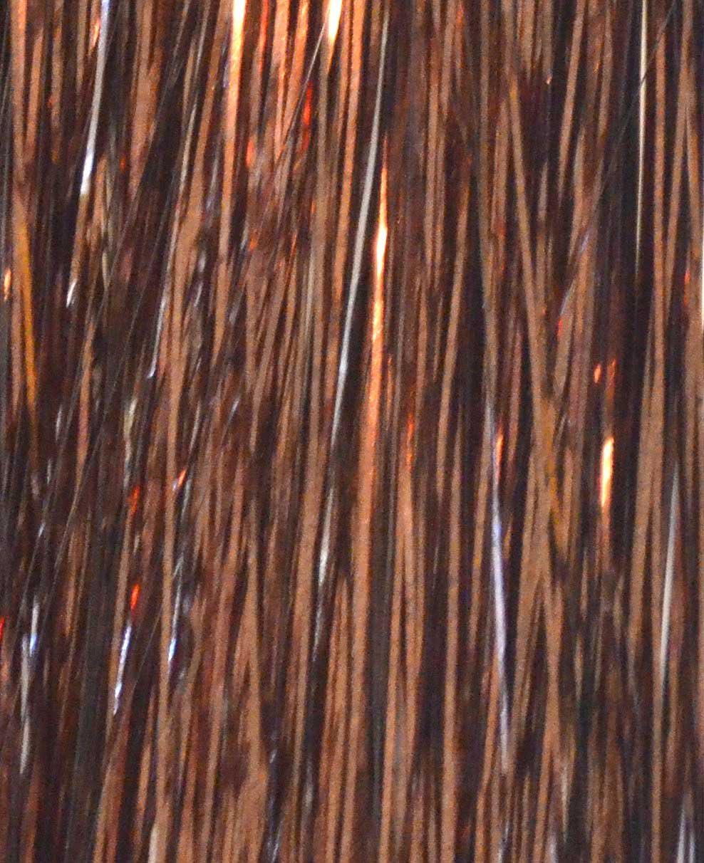 Hair Tinsel - Extensions Shiny Chocolate 100 Strands 100% Silk!
