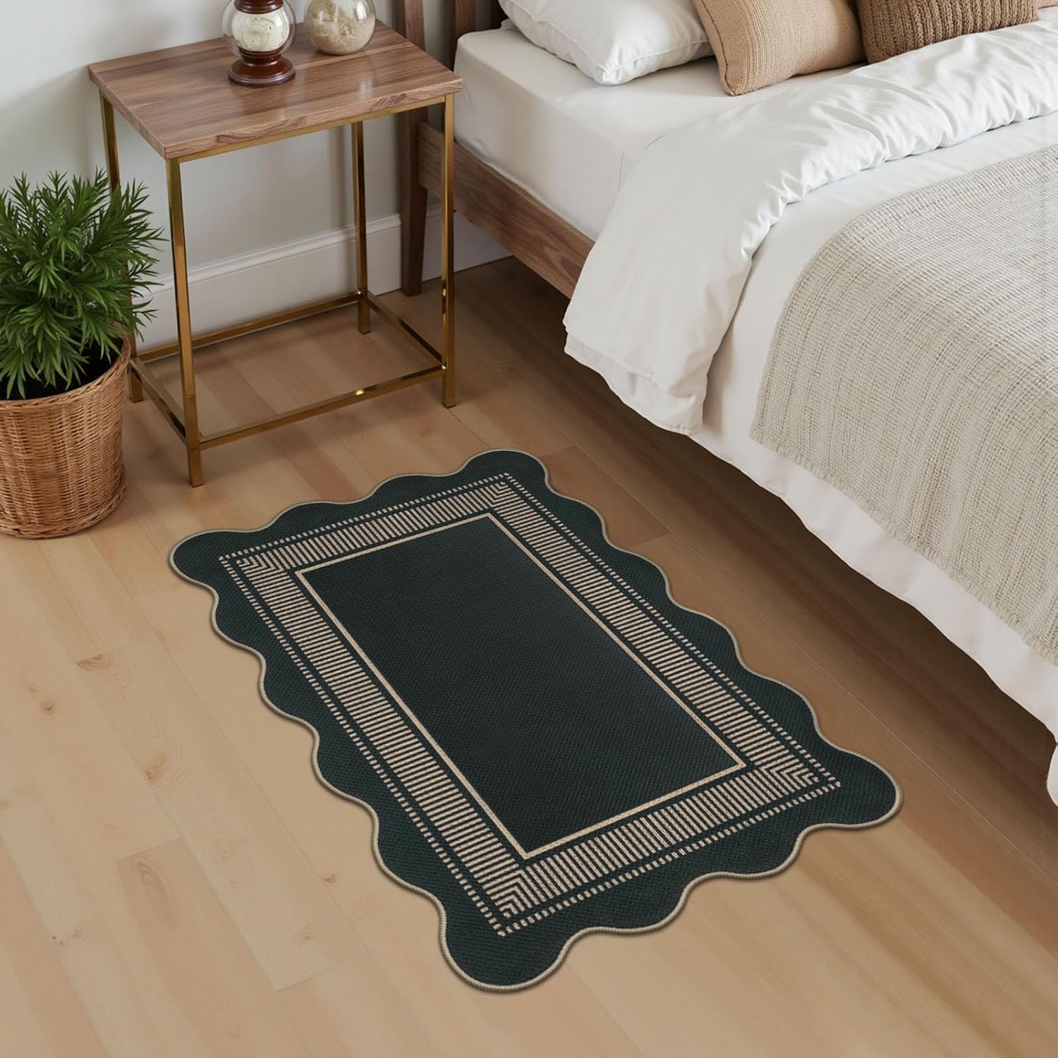 Easy Jute Outdoor Mats for Front Door, 2x3 Small Washable Kitchen Rugs, Farmhouse Black Throw Rug Non Slip Indoor Outdoor Carpet for Porch Entryway Foyer - Image 7