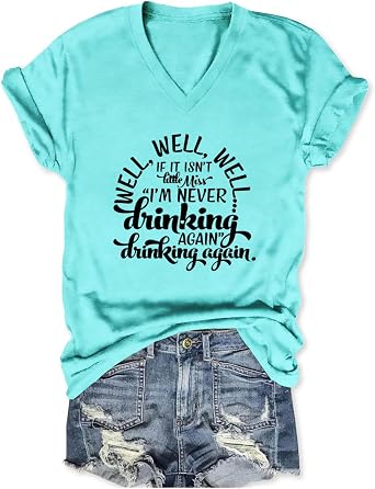Women Drinking V-Neck Shirt, Alcohol Lover Shirt
