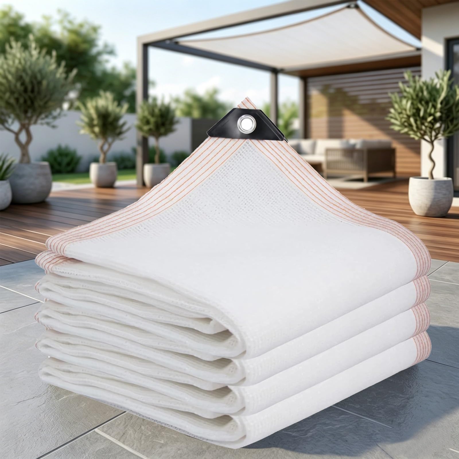 Bâche de jardin à œillets idéale pour protéger votre terrasse en hiver