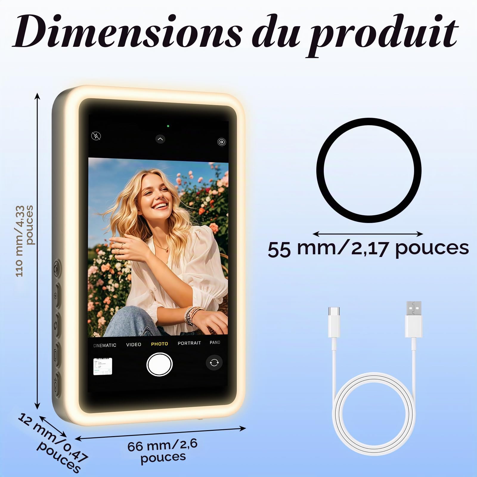 Écran de Moniteur Selfie magnétique Écran de Surveillance
