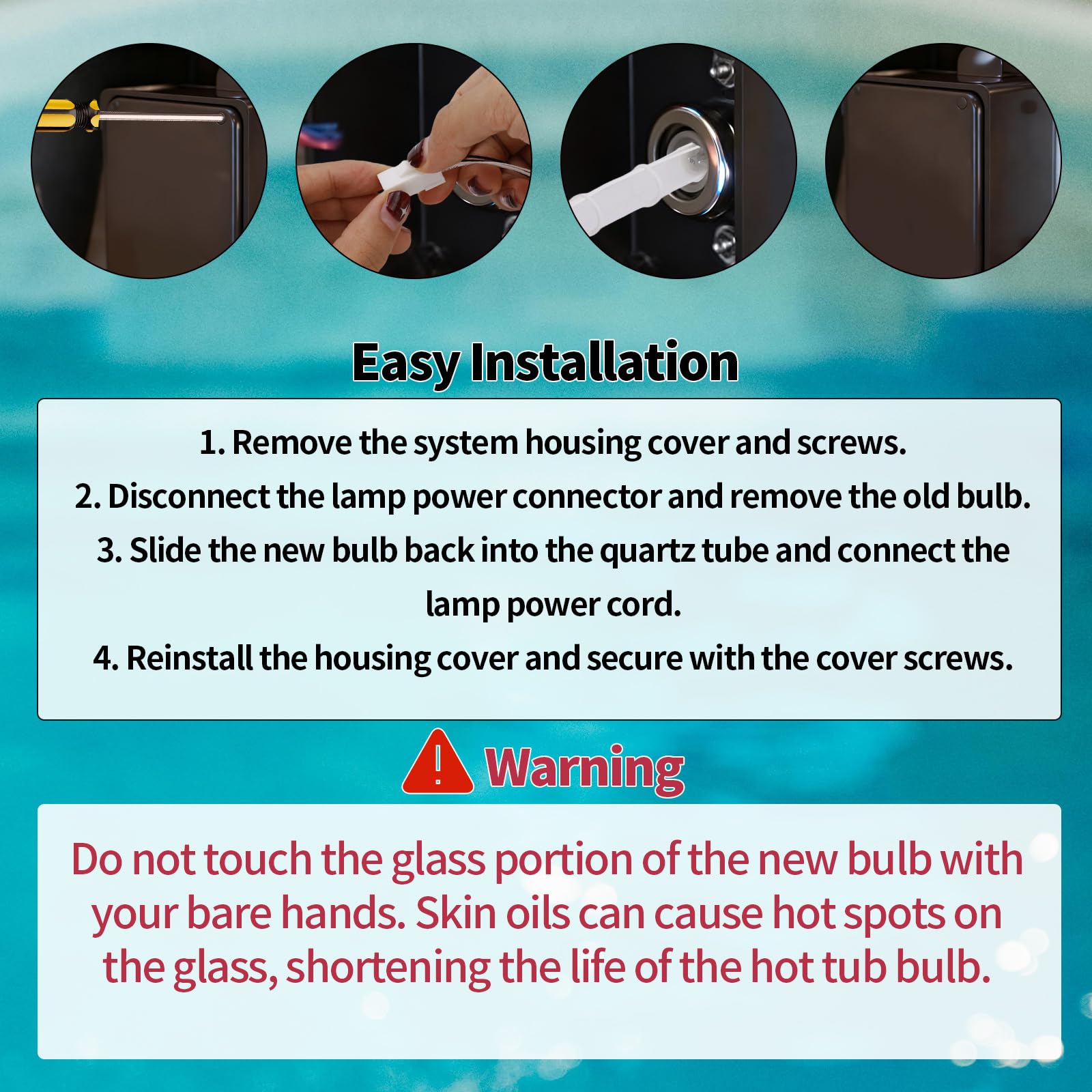 Żarówka Zamienna do Clear Ray XL, 6472-841 Basen do Wanny z Hydromasażem Clearray Żarówka Wanny Hydromasażem de Sundance Spas System Oczyszczania Wody ClearRay