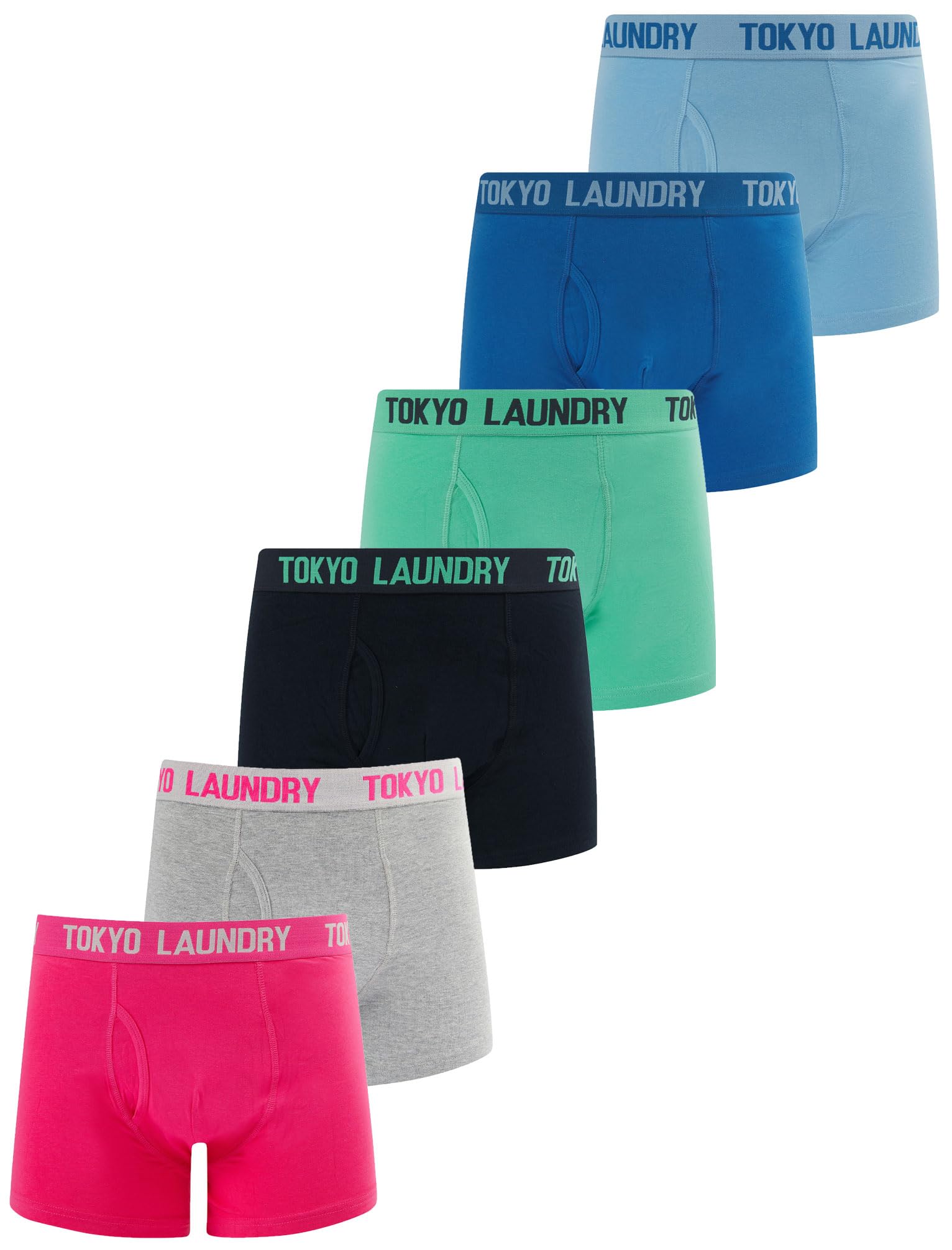 Tokyo Laundry Men's (6 Pack) Stretch Cotton Gift Box Boxer Shorts Set
