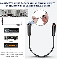 Vista 3 de Anina Adaptador de antena de radio de coche hembra a hembra Conector aéreo universal Cable de extensión de antena de radio