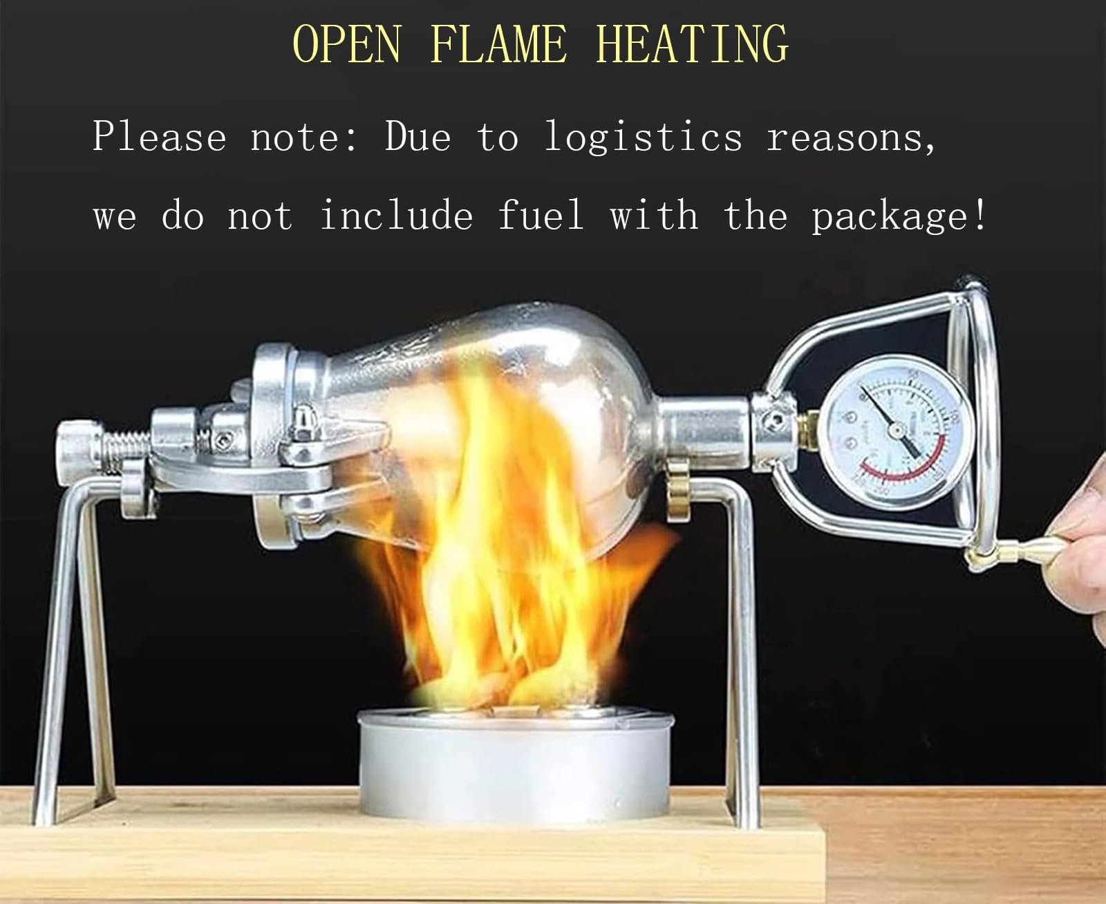 MáQuina para Hacer Palomitas de MaíZ con Aire Caliente, MáQuina para Hacer Arroz Inflado de Alta PresióN, Mini MáQuina para Hacer Palomitas de MaíZ de Encimera con ManóMetro(200ml)