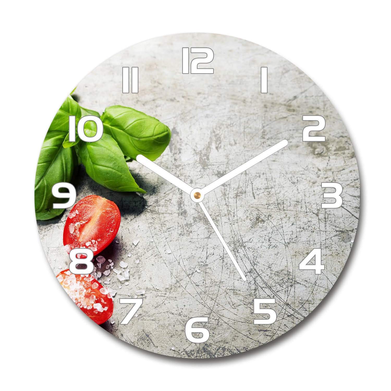 Horloge en verre silencieuse Tulup 60x60 cm avec mécanisme premium et aiguilles blanches
