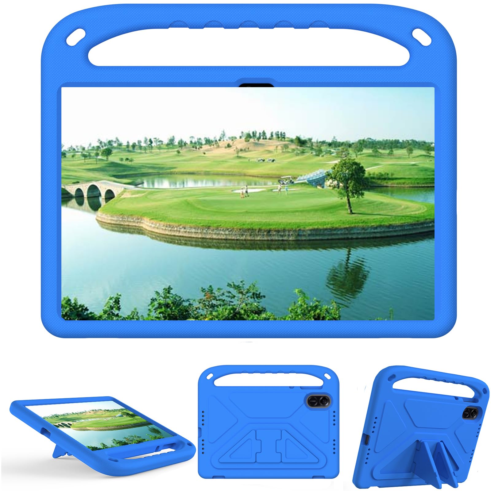 Kids Friendly Tablet Case with Handle and Stand Shockproof Protective Cover Compatible with Honor Pad X9/Pad X8 Pro 11.5 inch Blue