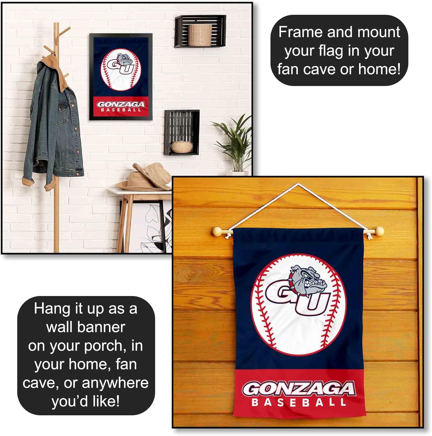 Gonzaga Bulldogs Baseball Garden Banner Flag - Image 5