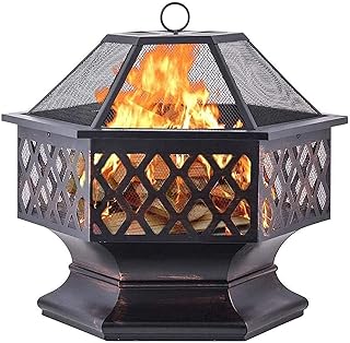 Outdoor Party BBQ Fire Pit Outdoor Party BBQ Fire Pit Heaters & Fire Pits BBQ Outdoor Party BBQ Fire Pit Backyard Patio Garden Fireplace with Grill Grate