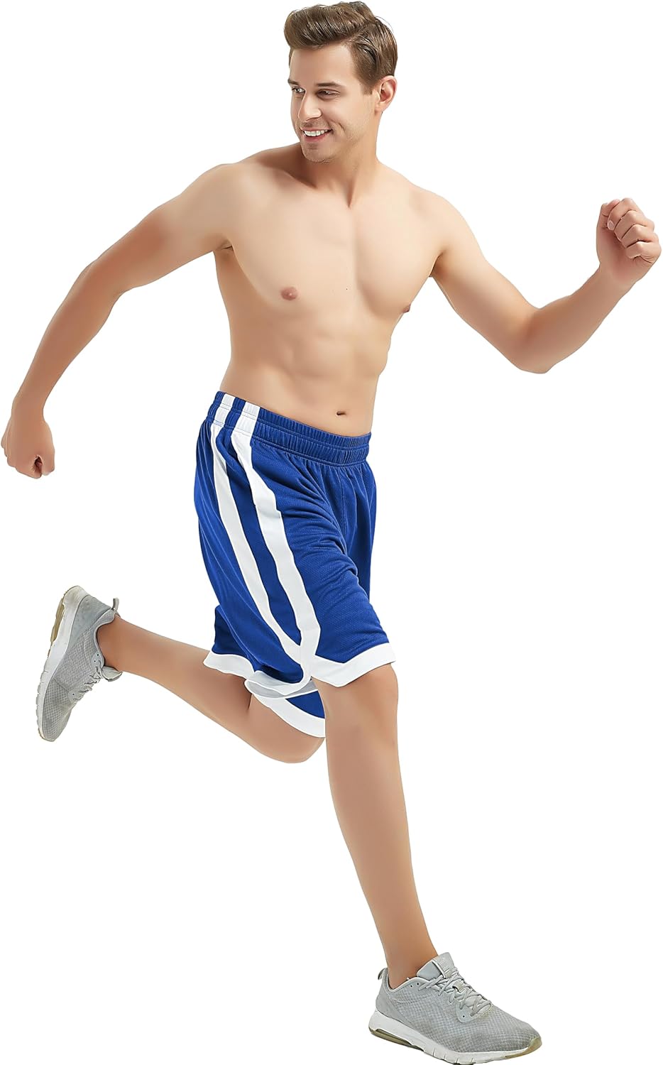 TopTie Men's 7" Mesh Basketball Shorts with Pockets, 2-Tone Active Athletic Shorts, Workout Shorts for Adult - Image 5