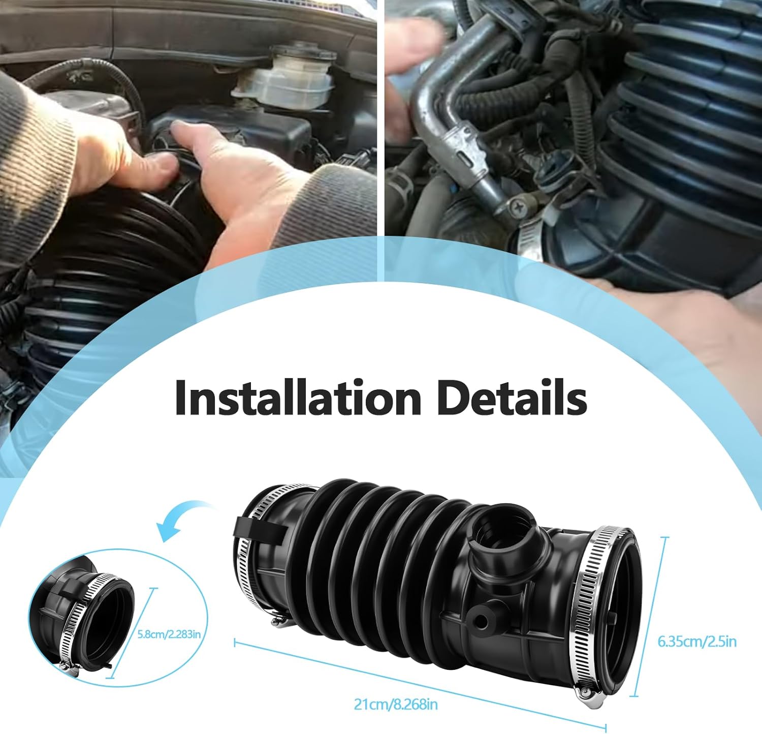 Engine Air Intake Hose Compatible with Honda CR-V CRV 2017 2018 2019 2020 2021, 1.5L, GAS Replaces ANTK186 172265PAA00