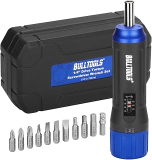 BULLTOOLS Torque Screwdriver Wrench Set, 10 to 70 Inch Pounds Torque Wrench Set for Bike Repairing and Mounting