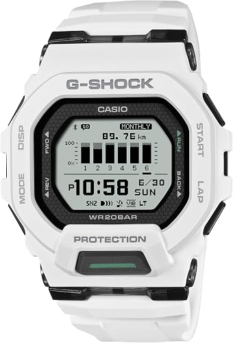 Casio G-Shock Move Step Tracker White Resin Digital MIP Watch GBD200-7