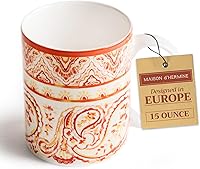 Vista 81 de Maison d' Hermine Taza de café con asas, tazas de porcelana fina de hueso, paquete de una taza de té para bebidas calientes, capuchino latte