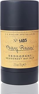 C.O. Bigelow Bay Rum Aluminum Free Deodorant for Men, Citrus & Spice Scented Non Toxic Deodorant, Gel Stick Formula, 2.5oz