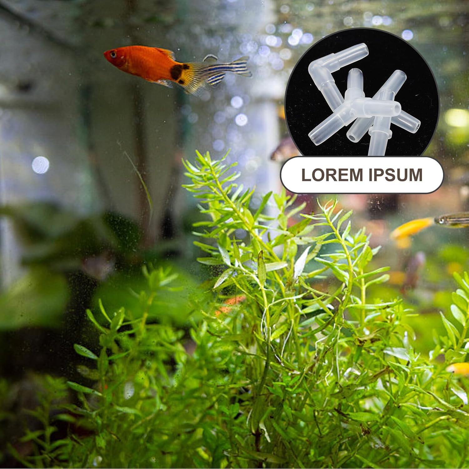 40pcs Aquarium Air Adapter Kit with I, T, L, Y Connectors White Plastic Fish Tank Airline Tubing Oxygen Pump Splitter Accessories for Aquarium Air Hose