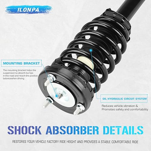 Miniatura 5 de Conjunto completo de muelles helicoidales de puntales delanteros para Hyundai Azera 2006-2011, amortiguadores Hyundai Sonata 2006-2010 172281