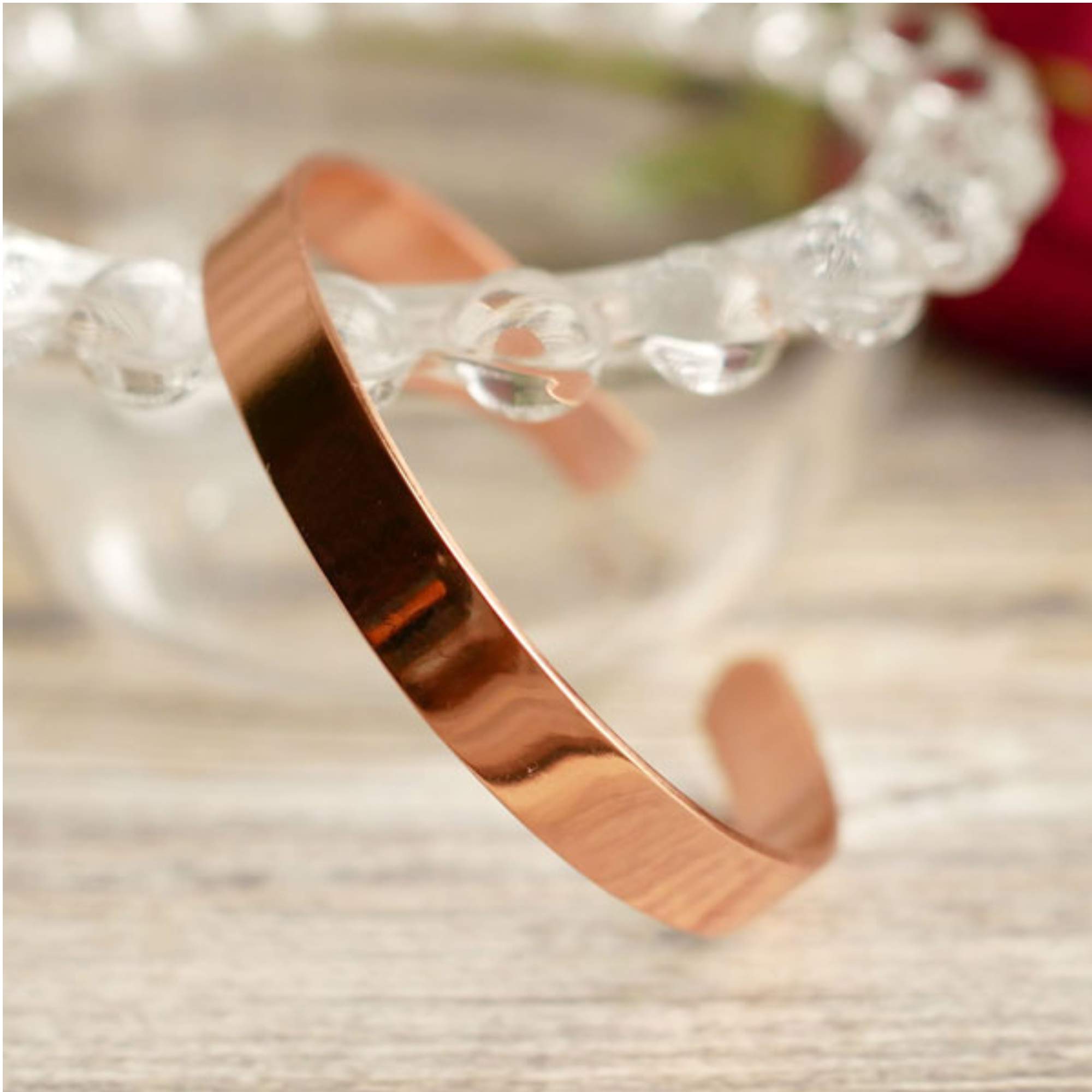 Bracciale In Rame Sabona Of London, 99,9% Rame Elettrolitico Puro, Larghezza 7 Mm, Disponibile In Taglie S/M/L/XL/XXL - 3