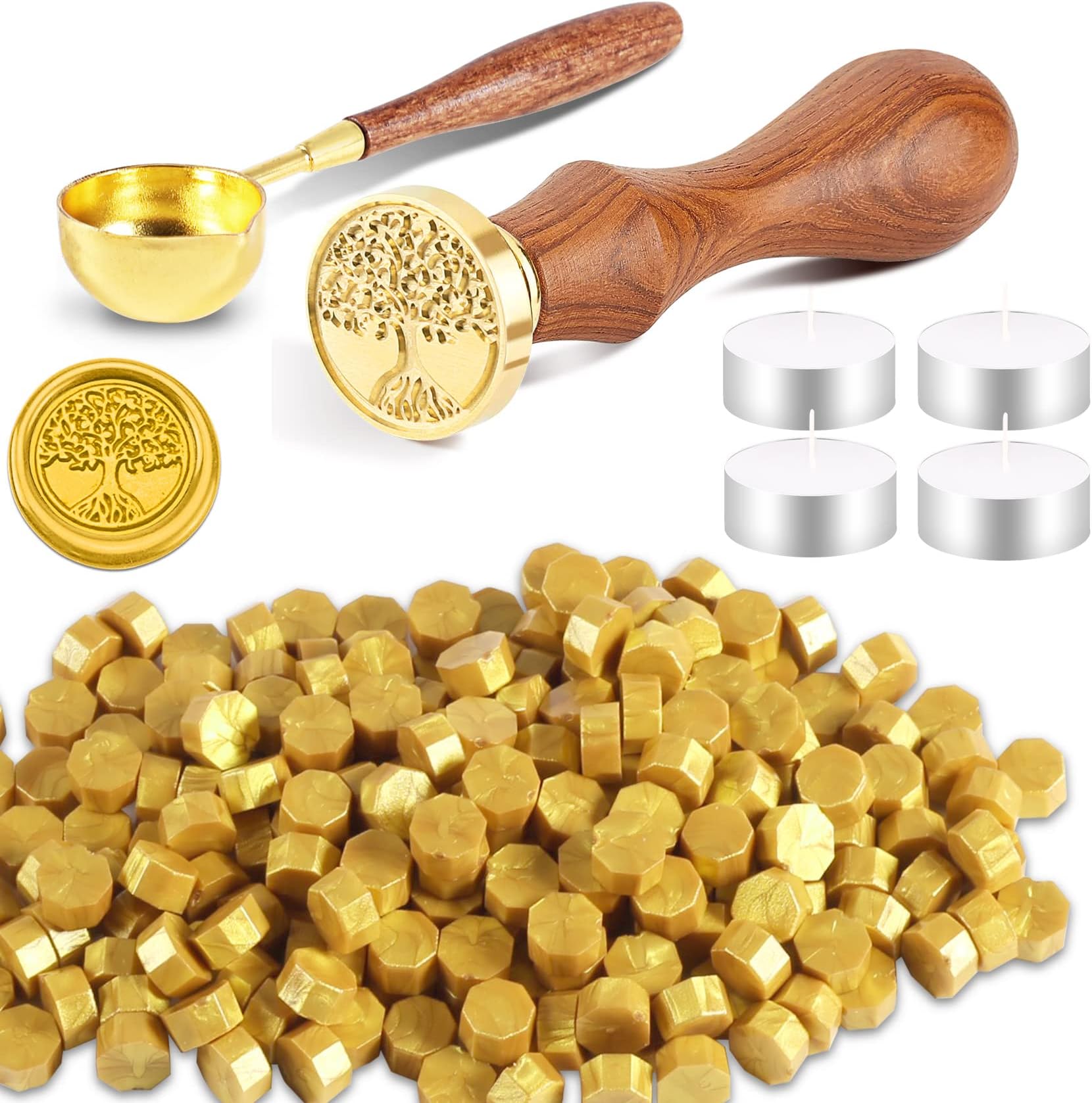 200 Stück Siegelwachs Perlen Grün - Für Briefe & Einladungen