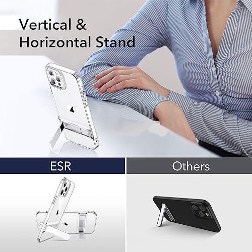 Miniatura 4 de ESR Soporte de metal diseñado para iPhone 11, soporte vertical y horizontal, protección contra caídas reforzada, parte trasera suave de TPU flexible