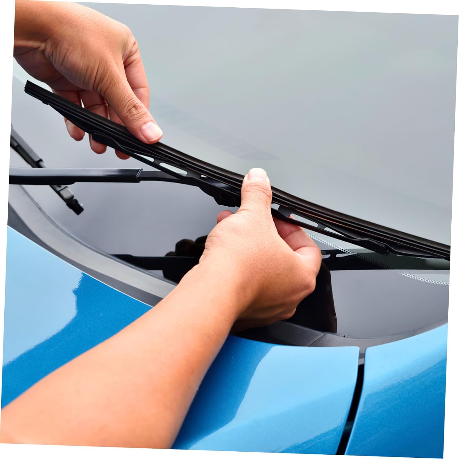 GANAZONO 10pcs Automobile Windshield Wiper Blades Refills Car Weather Stripping Adhesive for Rear Wiper