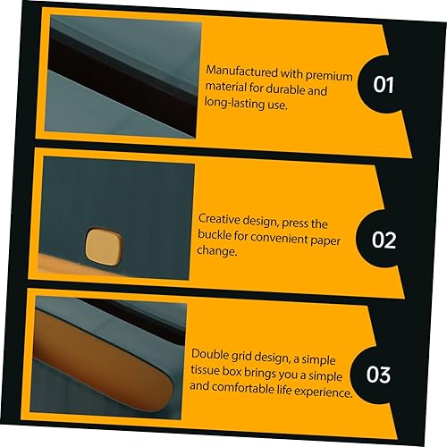 Miniatura 8 de Alipis Caja de pañuelos de almacenamiento multifuncional Contenedores prácticos para decoración del hogar