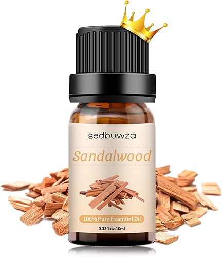 Sedbuwza Aceite esencial de sándalo, aceite de fragancia de sándalo orgánico puro para difusor, humidificador, jabón, vela, perfume