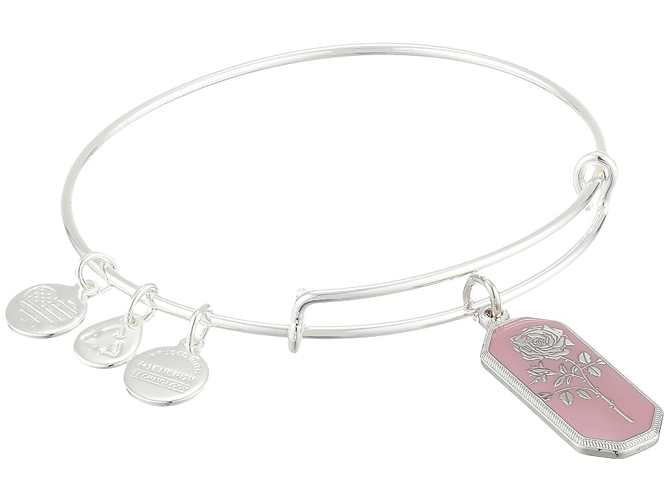 

Alex and Ani Deep Romance - Rose Expandable Wire Bangle (Shiny Silver Finish) Bracelet