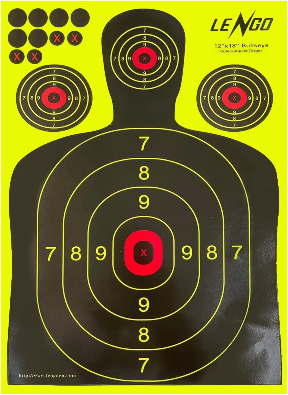 LENGO Shooting Targets 30PCS 12 x 18 Inches Reactive