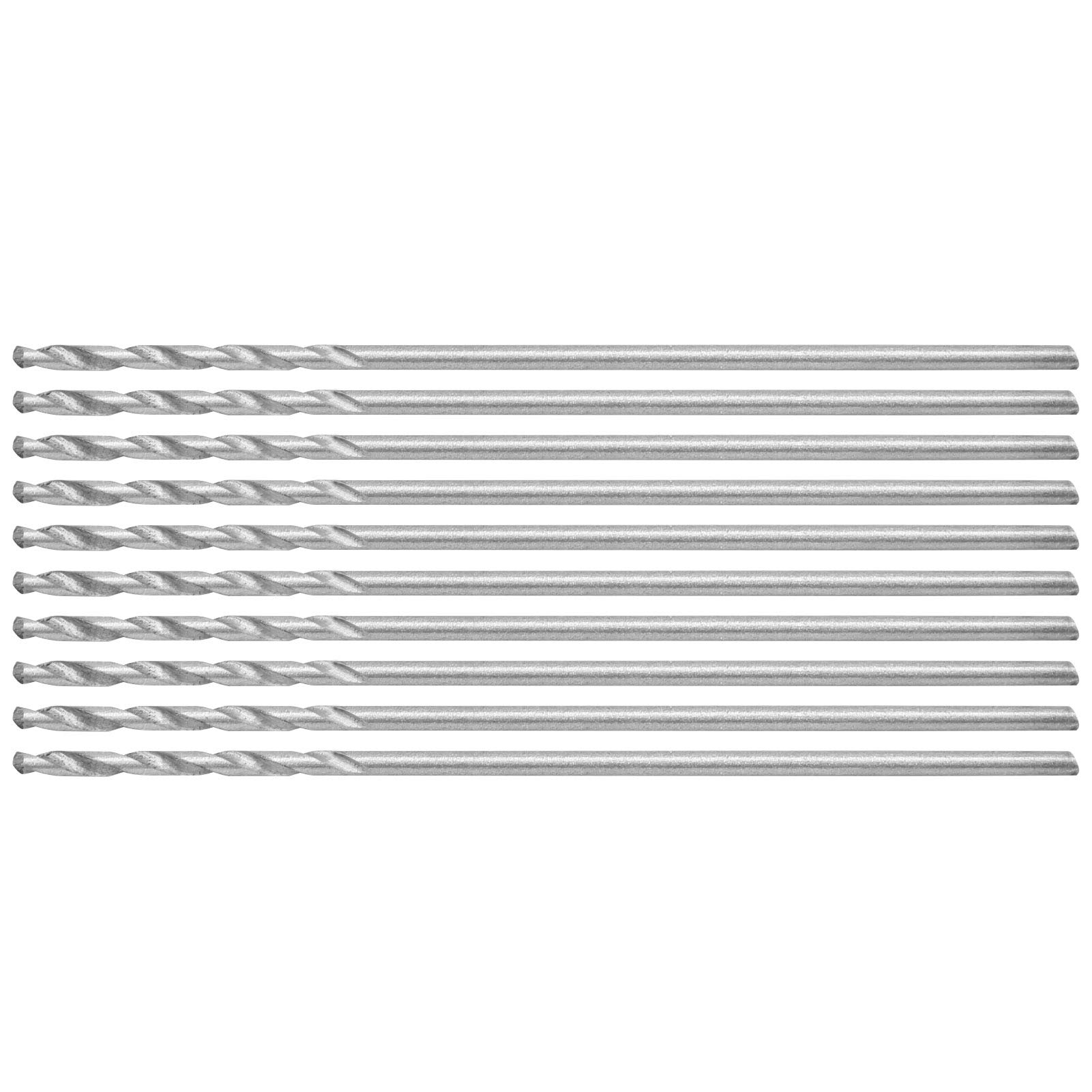 Klanata 10-Piece 0.75mm HighSpeed Steel Twist Drill Bit Set, Straight Shank for Pearl Beads Punching and Jewelry Processing