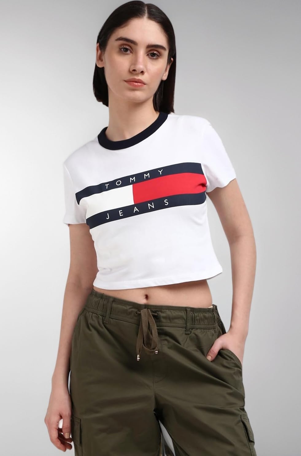 TOMMY HILFIGER Logo Regular Fit Cotton T-Shirt White