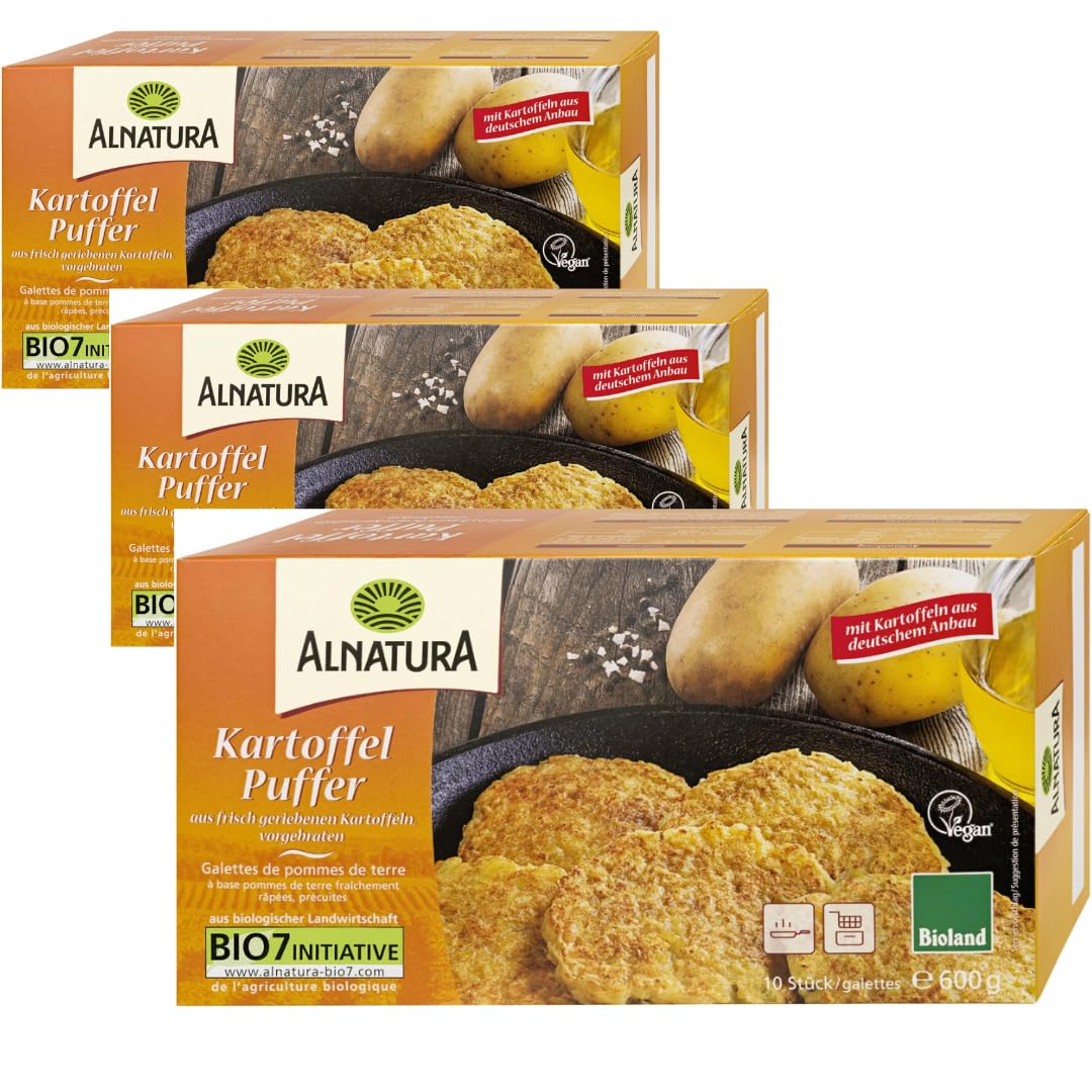 Alnatura Kartoffel Puffer 600 gramm x 3 STÜCK [Frischegarantie]