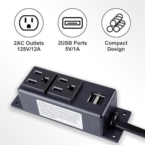 Miniatura 4 de Kit de toma de corriente segura para pistola Stealth Gun, accesorio seguro para pistola con USB y cable de alimentación de 6 pies, calidad premium