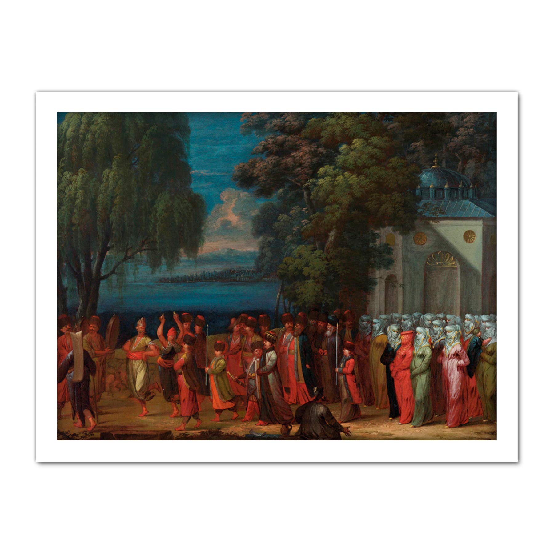 Artery8 Jean Baptiste Vanmour Armenian Wedding Painting Artwork Framed Wall Art Print 18X24 Inch