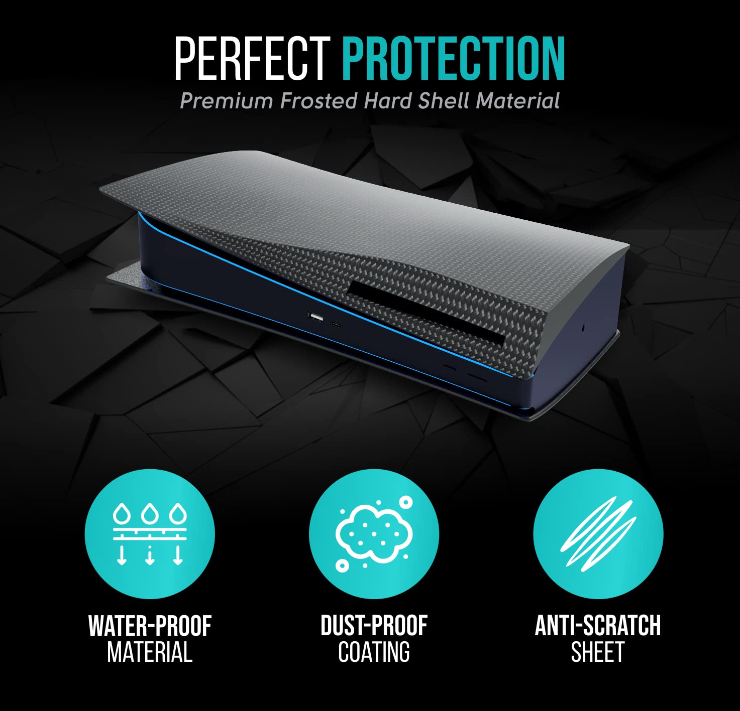 Q-View Q-View PS5 Hydro Frontplatte mit individuellem Design – PS5 Abdeckplatten Disc Version mit individuellem Design – Premium PS5 Zubehör