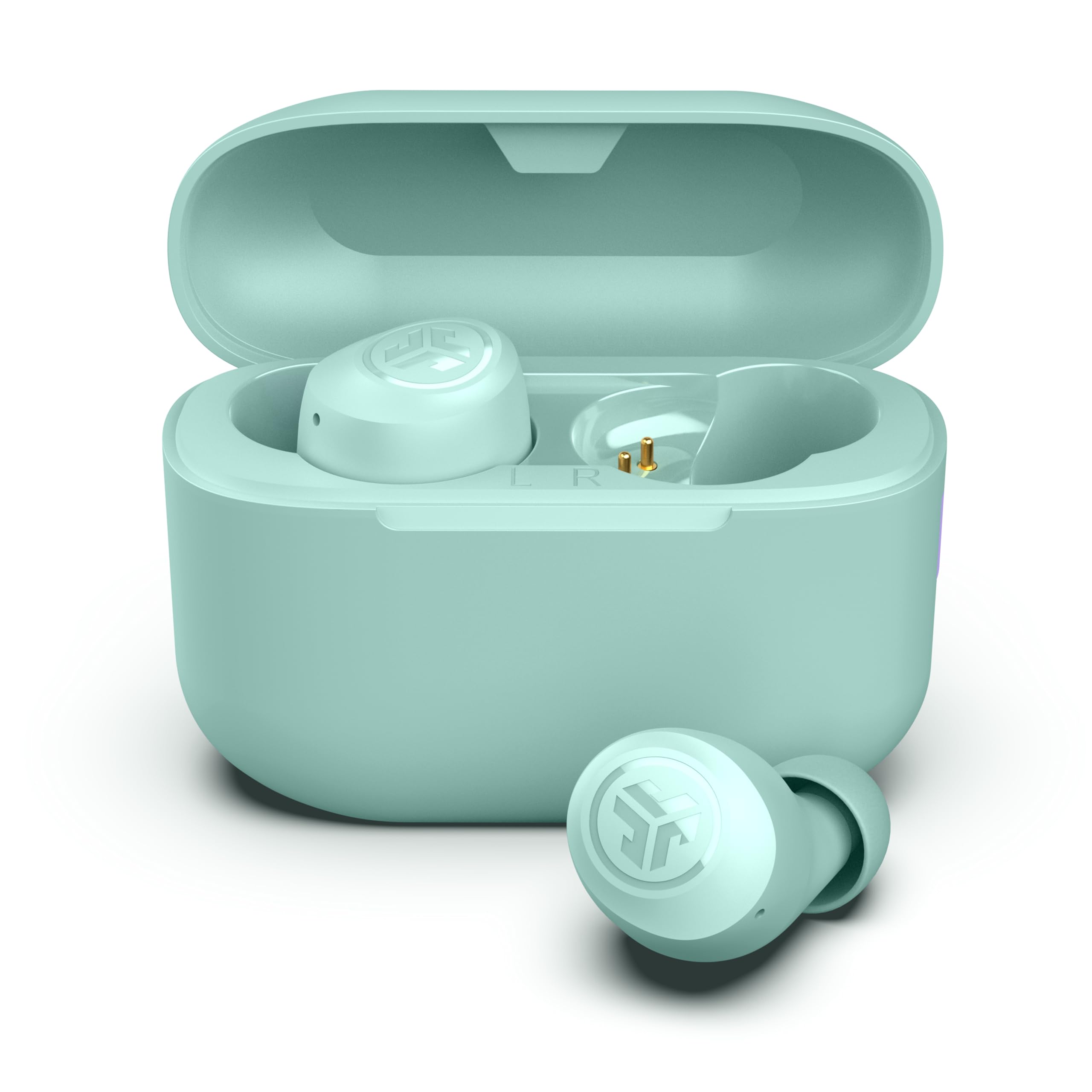 JLab Go Air Pop+ True Wireless Earbuds, In Ear Headphones, Bluetooth Earphones, 35H Playtime Ear Buds, Bluetooth Earbuds with Microphone, USB-C Charging Case, Dual Connect, EQ3 Sound, Mint Green