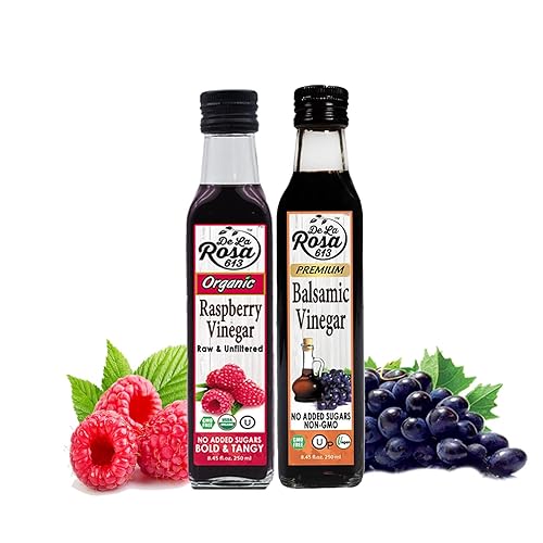 Miniatura 25 de De La Rosa Organic Balsamic Vinegar & Organic Extra Virgin Olive Oil, 100% Pure, Vegan, Kosher, Non-GMO & Gluten Free, Great for Salad Dressings